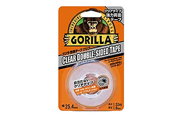 <強力両面テープ> ゴリラ 両面テープ クリア
